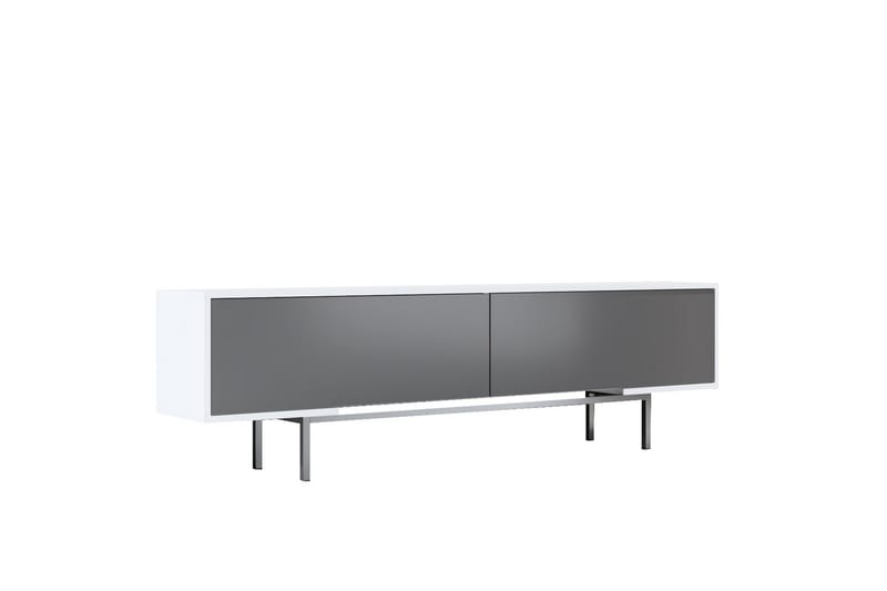 Germaine Tv-bänk 180 cm - Antracit/Vit/Silver - Möbler - Vardagsrum - Tv-möbler & mediamöbler - Tv-bänkar