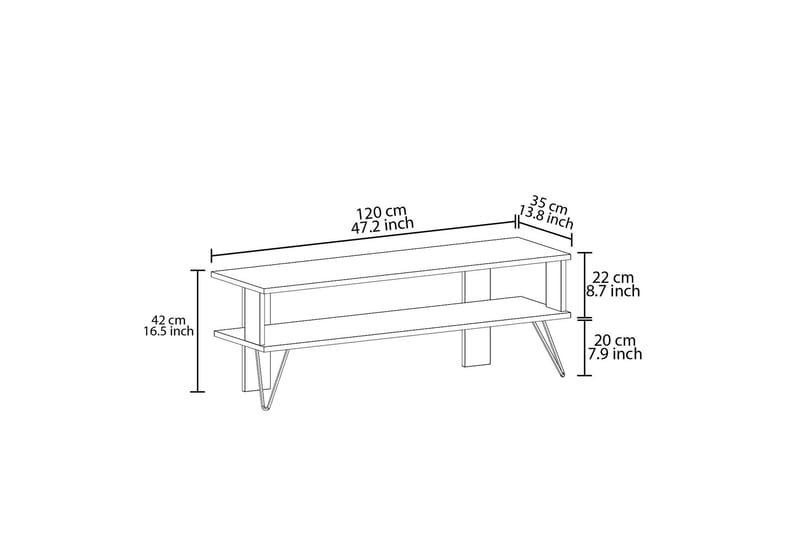 Greger Tv-bänk 120 cm - Ek - Möbler - Vardagsrum - Tv-möbler & mediamöbler - Tv-bänkar