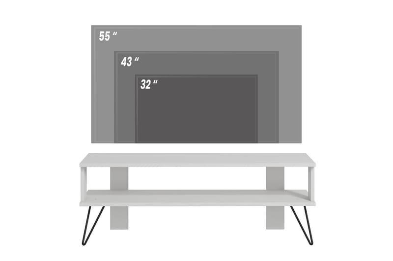 Greger Tv-bänk 120 cm - Vit - Möbler - Vardagsrum - Tv-möbler & mediamöbler - Tv-bänkar