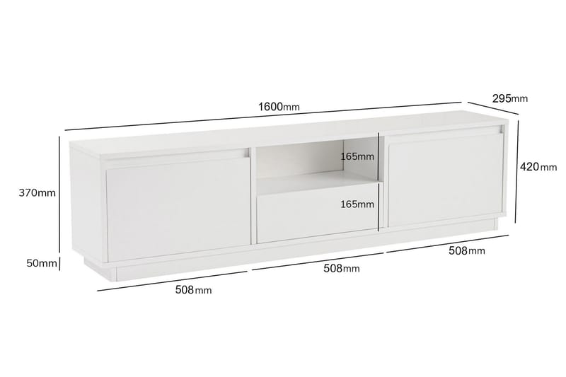 Gulliver Tv-bänk 160 cm - Vit - M�öbler - Vardagsrum - Tv-möbler & mediamöbler - Tv-bänkar