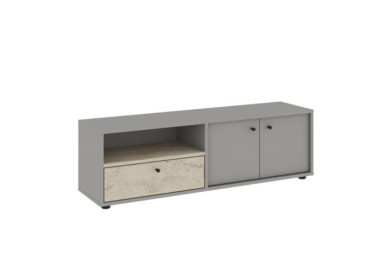 Gwen Tv-bänk 136 cm - Grå/Travertine - Möbler - Vardagsrum - Tv-möbler & mediamöbler - Tv-bänkar