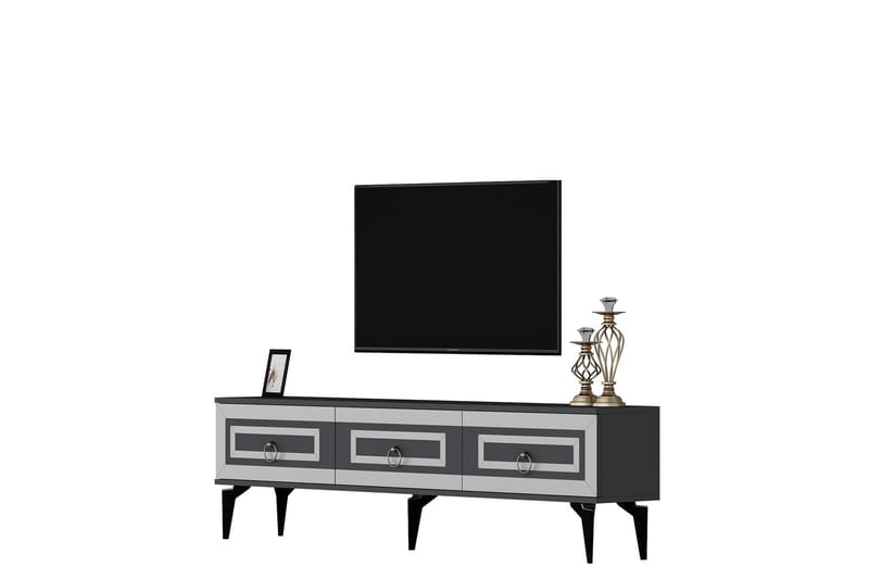 Harlen Tv-bänk 180 cm Antracit/Silver - Möbler - Vardagsrum - Tv-möbler & mediamöbler - Tv-bänkar