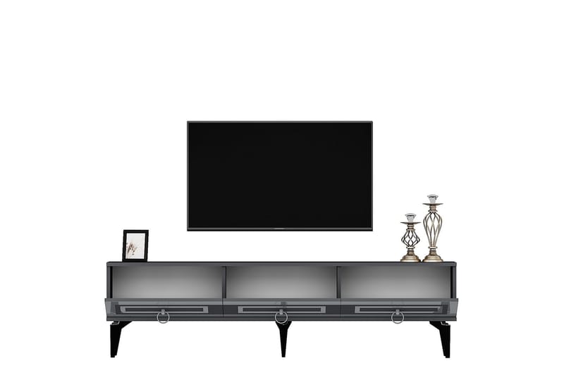 Harlen Tv-bänk 180 cm Antracit/Silver - Möbler - Vardagsrum - Tv-möbler & mediamöbler - Tv-bänkar