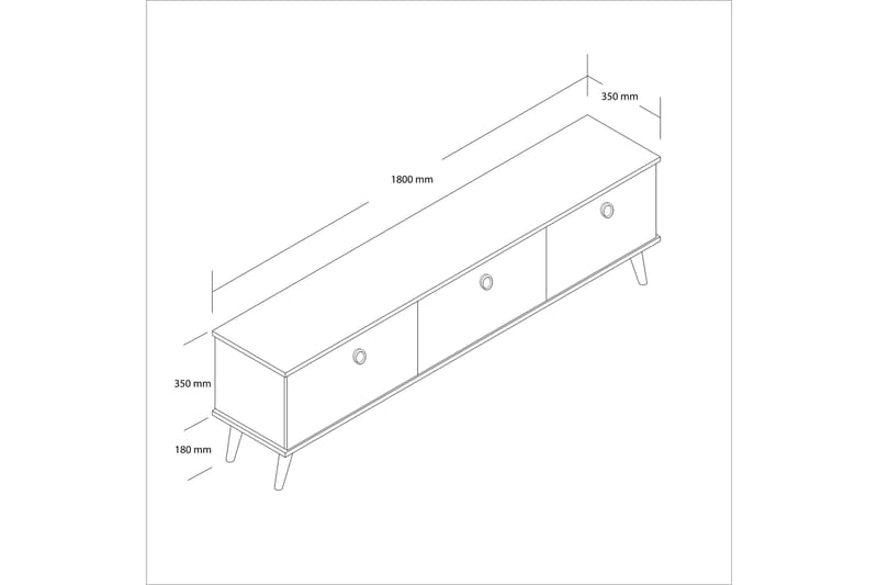 Hathorne Tv-bänk 180 cm Ek - Möbler - Vardagsrum - Tv-möbler & mediamöbler - Tv-bänkar