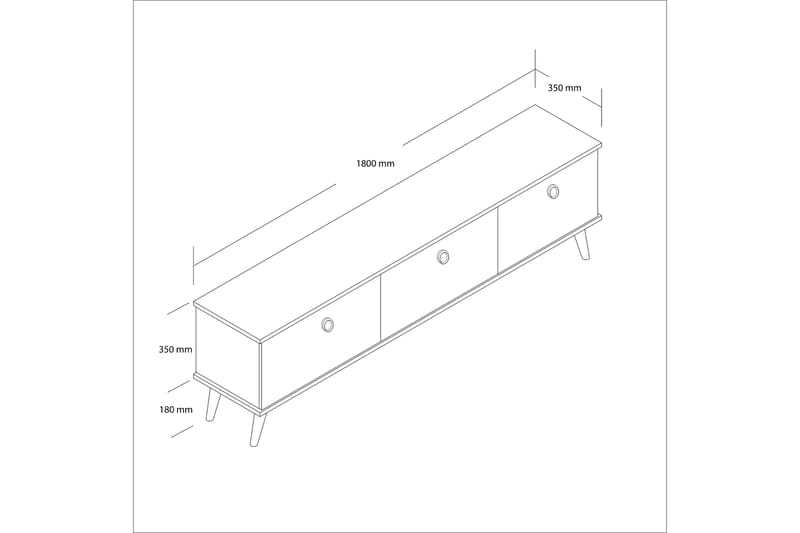 Hathorne Tv-bänk 180 cm Valnöt - Möbler - Vardagsrum - Tv-möbler & mediamöbler - Tv-b�änkar