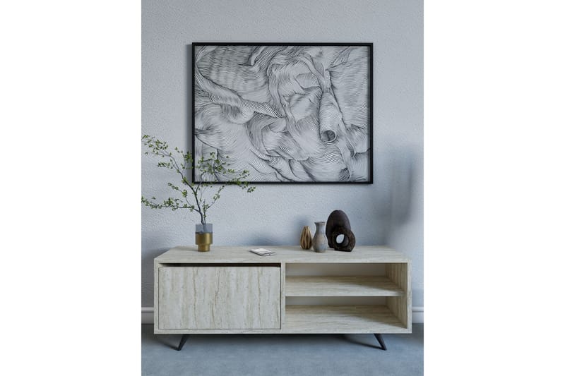 Hazle Tv-bänk 120 cm Beige - Möbler - Vardagsrum - Tv-möbler & mediamöbler - Tv-bänkar