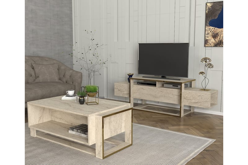 Herb Tv-bänk 160 cm Beige - Möbler - Vardagsrum - Tv-möbler & mediamöbler - Tv-bänkar