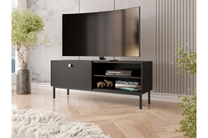 Hermann Tv-bänk 120 cm Svart - Möbler - Vardagsrum - Tv-möbler & mediamöbler - Tv-bänkar