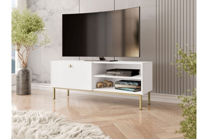 Hermann Tv-bänk 120 cm Vit - Möbler - Vardagsrum - Tv-möbler & mediamöbler - Tv-bänkar