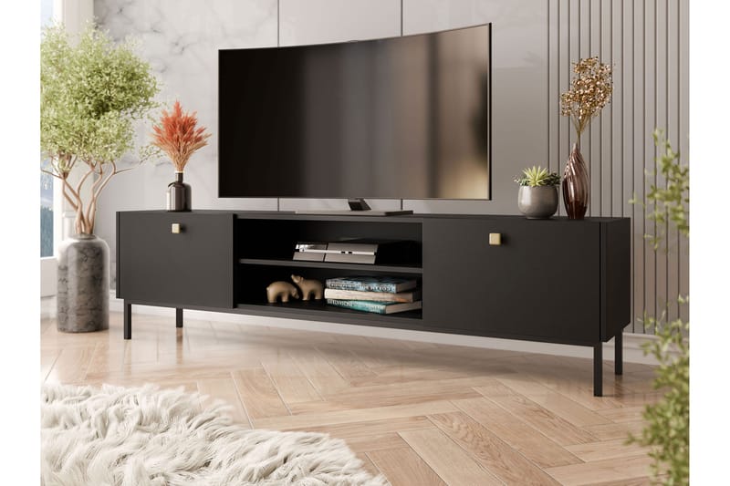 Hermann Tv-bänk 180 cm Svart - Möbler - Vardagsrum - Tv-möbler & mediamöbler - Tv-bänkar