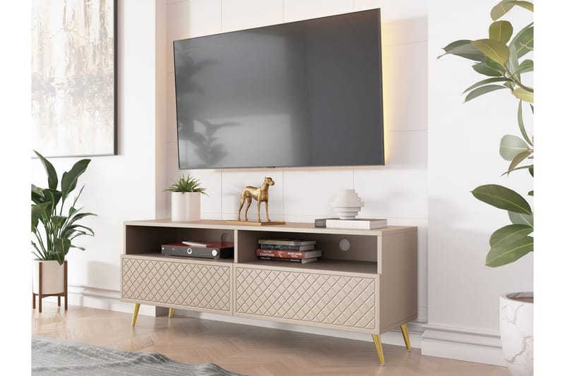 Hester Tv-bänk 150 cm Sand beige - Möbler - Vardagsrum - Tv-möbler & mediamöbler - Tv-bänkar