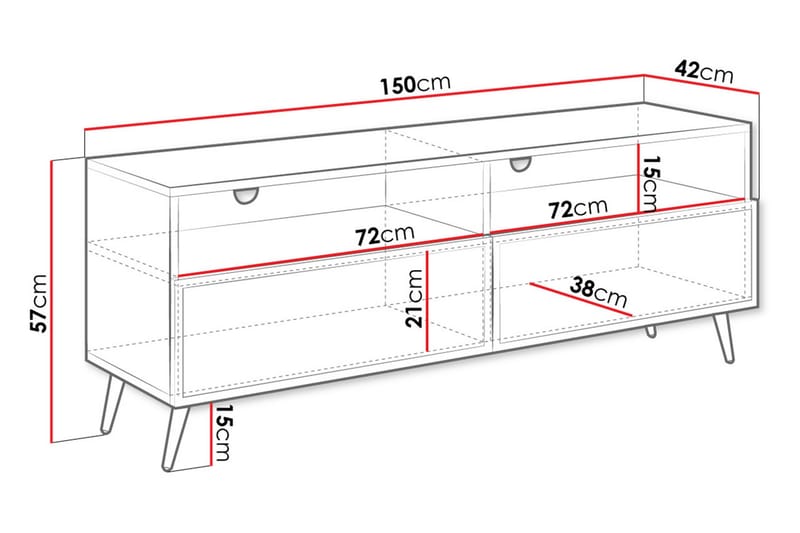 Hester Tv-bänk 150 cm Sand beige - Möbler - Vardagsrum - Tv-möbler & mediamöbler - Tv-bänkar