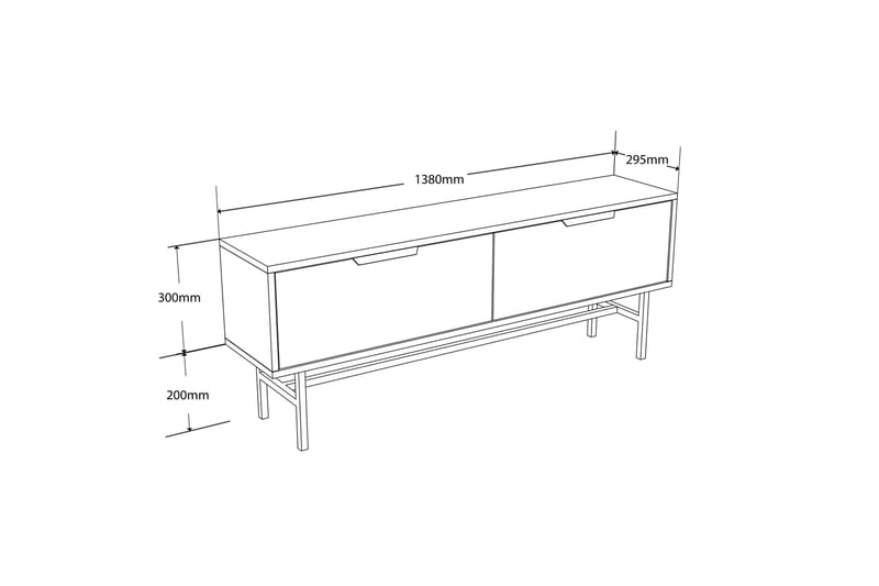 Hillel Tv-bänk 138 cm Ek - Möbler - Vardagsrum - Tv-möbler & mediamöbler - Tv-bänkar