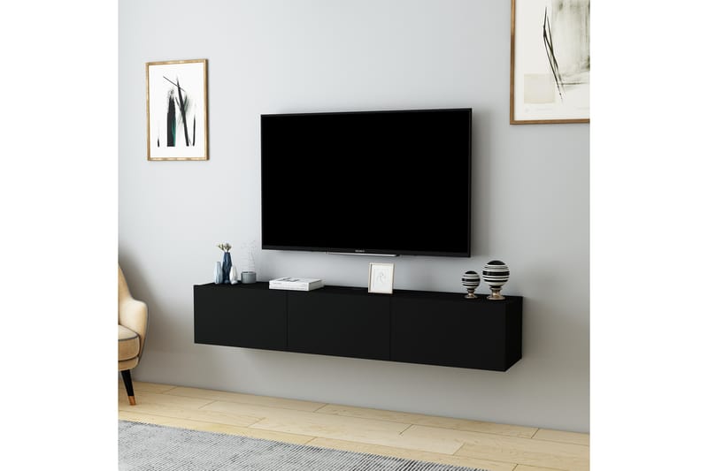 Hopper Tv-bänk 160 cm Svart - Möbler - Vardagsrum - Tv-möbler & mediamöbler - Tv-bänkar