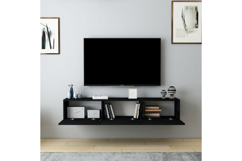 Hopper Tv-bänk 160 cm Svart - Möbler - Vardagsrum - Tv-möbler & mediamöbler - Tv-bänkar