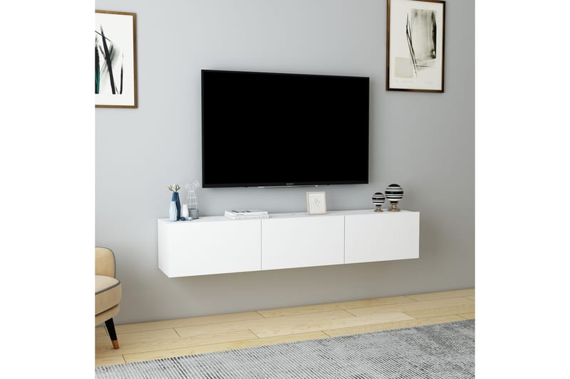 Hopper Tv-bänk 160 cm Vit - Möbler - Vardagsrum - Tv-möbler & mediamöbler - Tv-bänkar