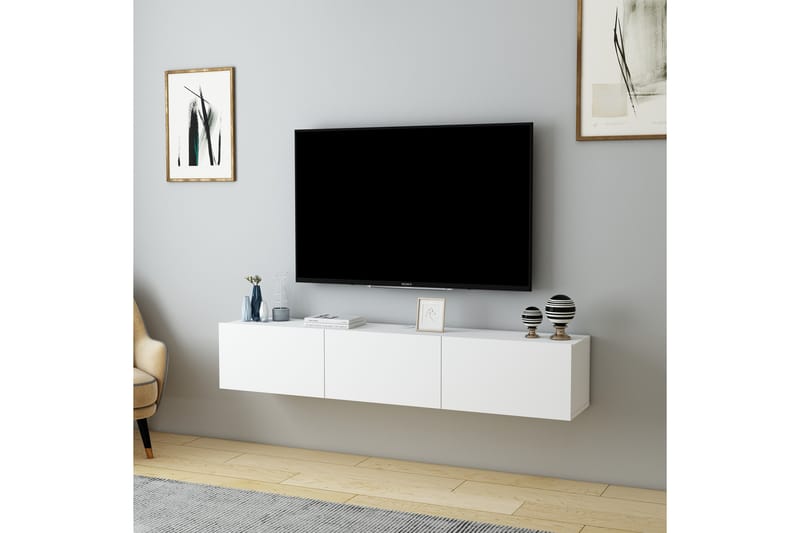 Hopper Tv-bänk 160 cm Vit - Möbler - Vardagsrum - Tv-möbler & mediamöbler - Tv-bänkar