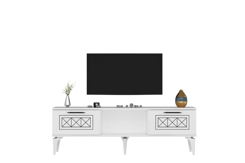 Housley Tv-bänk 150 cm Vit - Möbler - Vardagsrum - Tv-möbler & mediamöbler - Tv-bänkar