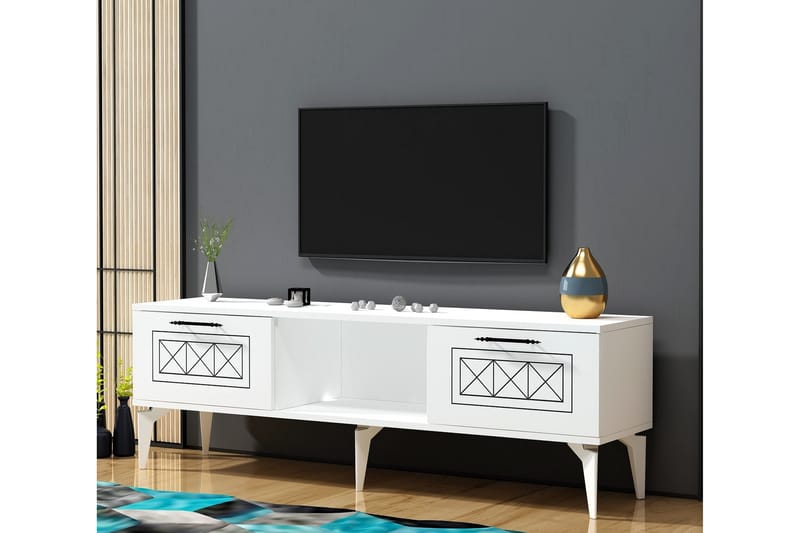 Housley Tv-bänk 150 cm Vit - Möbler - Vardagsrum - Tv-möbler & mediamöbler - Tv-bänkar