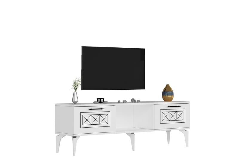 Housley Tv-bänk 150 cm Vit - Möbler - Vardagsrum - Tv-möbler & mediamöbler - Tv-bänkar