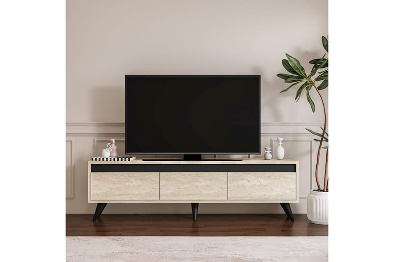 Hume Tv-bänk 150 cm Beige/Antracit - Möbler - Vardagsrum - Tv-möbler & mediamöbler - Tv-bänkar