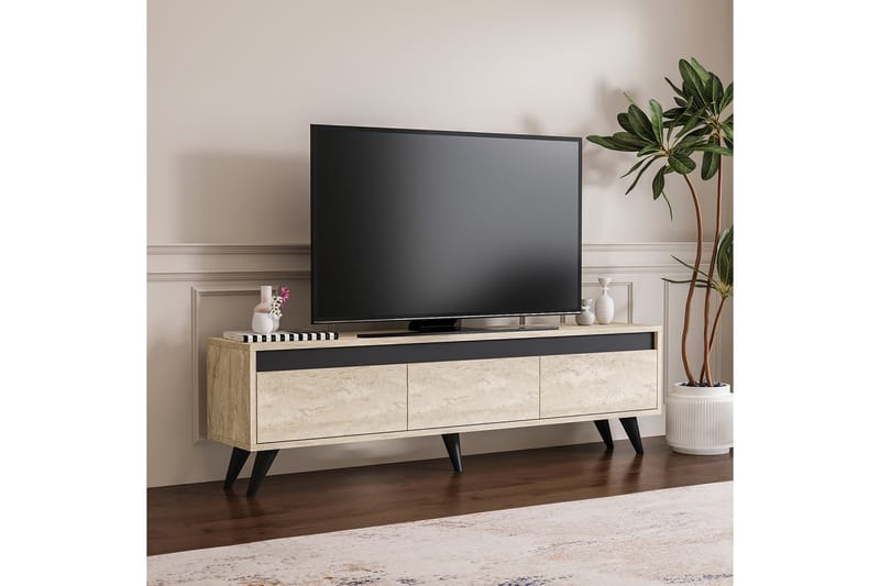 Hume Tv-bänk 150 cm Beige/Antracit - Möbler - Vardagsrum - Tv-möbler & mediamöbler - Tv-bänkar