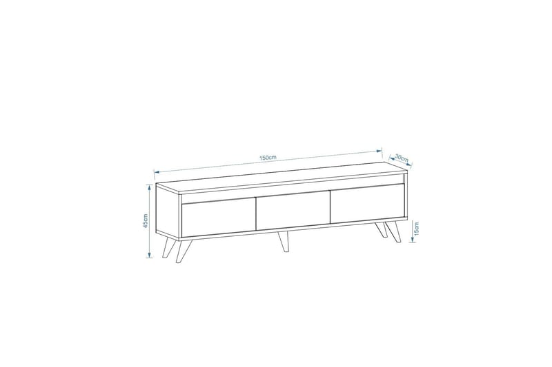 Hume Tv-bänk 150 cm Valnöt - Möbler - Vardagsrum - Tv-möbler & mediamöbler - Tv-bänkar