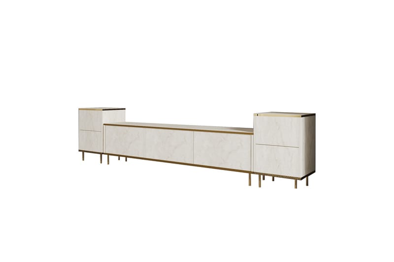 Imaj  Tv-bänk 180 cm Beige/Guld - Möbler - Vardagsrum - Tv-möbler & mediamöbler - Tv-bänkar