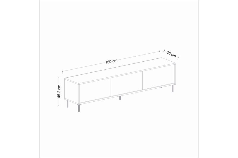 Imaj  Tv-bänk 180 cm Vit marmor/Guld - Möbler - Vardagsrum - Tv-möbler & mediamöbler - Tv-bänkar