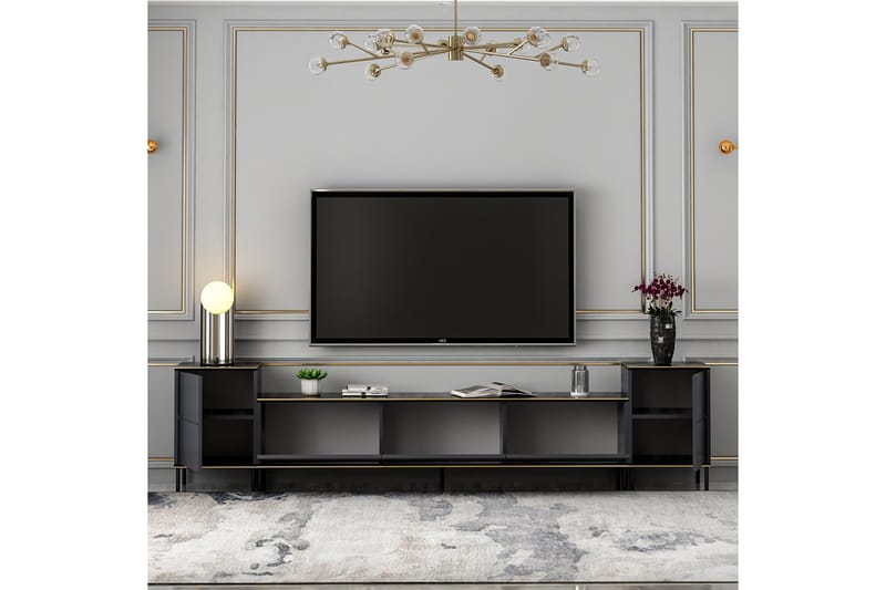 IMAJ Tv-möbelset 180x35 cm Svart - Möbler - Vardagsrum - Tv-möbler & mediamöbler - Tv-möbelset