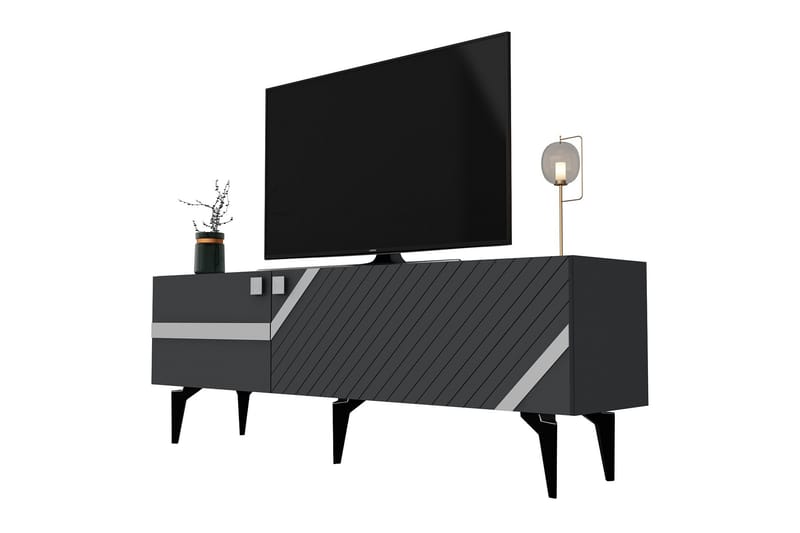 Iris  Tv-bänk 150 cm Antracit/Silver - Möbler - Vardagsrum - Tv-möbler & mediamöbler - Tv-bänkar