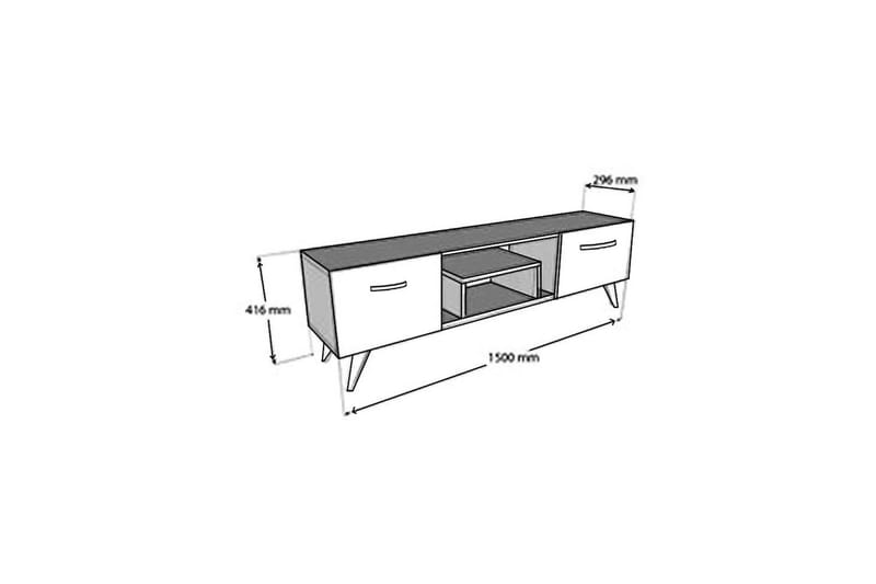 IRMA Tv-bänk 150x29,6 cm Brun - Möbler - Vardagsrum - Tv-möbler & mediamöbler - Tv-bänkar