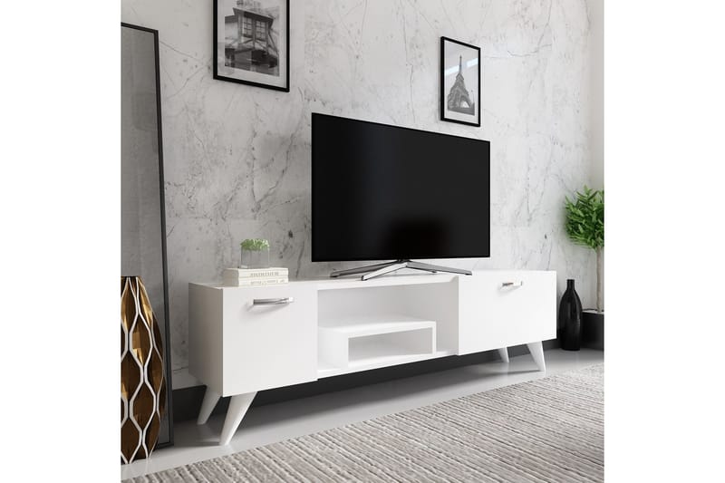 IRMA Tv-bänk 150x29,6 cm Vit - Möbler - Vardagsrum - Tv-möbler & mediamöbler - Tv-bänkar