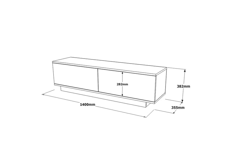 ISTACIS Tv-bänk 140 cm Vit - Möbler - Vardagsrum - Tv-möbler & mediamöbler - Tv-bänkar