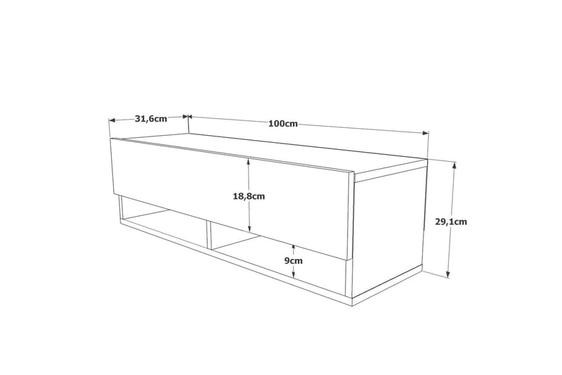 Jaivind  Tv-bänk 100 cm Brun/Grön - Möbler - Vardagsrum - Tv-möbler & mediamöbler - Tv-bänkar