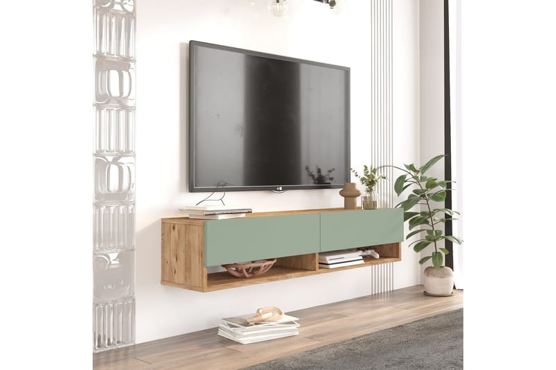 Jaivind  Tv-bänk 140 cm Brun/Grön - Möbler - Vardagsrum - Tv-möbler & mediamöbler - Tv-bänkar