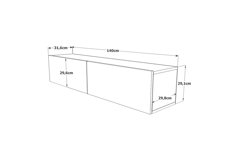 Jaivind  Tv-bänk 140 cm Brun/Grön - Möbler - Vardagsrum - Tv-möbler & mediamöbler - Tv-bänkar