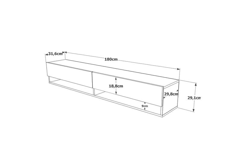 Jaivind  Tv-bänk 180 cm Brun/Grön - Möbler - Vardagsrum - Tv-möbler & mediamöbler - Tv-bänkar