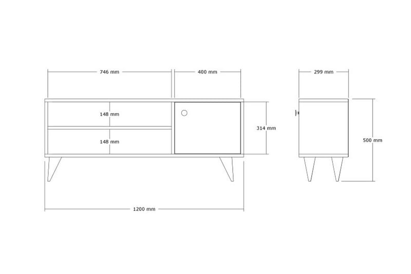 Jena Tv-bänk 120 cm Brun - Möbler - Vardagsrum - Tv-möbler & mediamöbler - Tv-bänkar