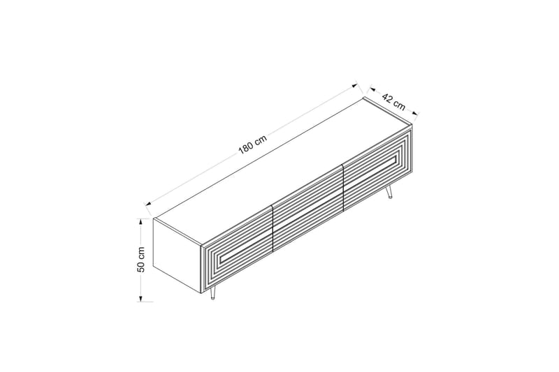 JOSE Tv-bänk 180 cm Vit - Möbler - Vardagsrum - Tv-möbler & mediamöbler - Tv-bänkar