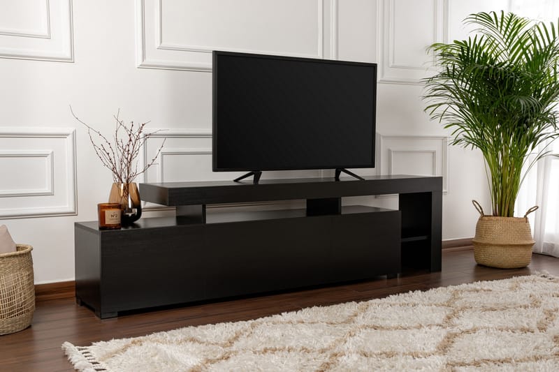 Jurukovo Tv-bänk 192x37 cm - Svart - Möbler - Vardagsrum - Tv-möbler & mediamöbler - Tv-bänkar