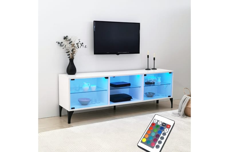 KASHIWA Tv-bänk 160x35 cm Vit - Möbler - Vardagsrum - Tv-möbler & mediamöbler - Tv-bänkar