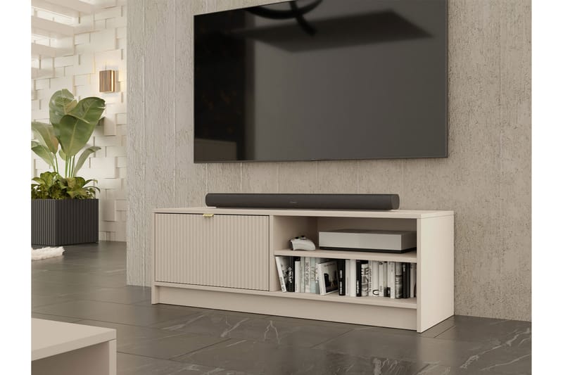 Kintore Tv-skåp 120 cm - Beige - Möbler - Vardagsrum - Tv-möbler & mediamöbler - Tv-bänkar