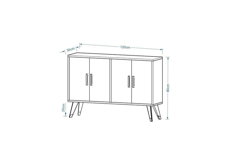 lda Tv-bänk 120 cm Antracit - Möbler - Vardagsrum - Tv-möbler & mediamöbler - Tv-bänkar