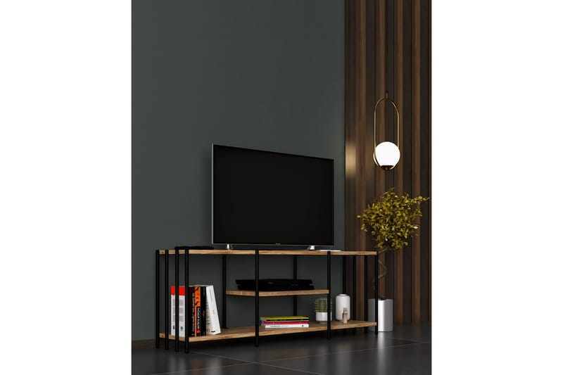 LONHIENE Tv-möbelset 124x26 cm Svart - Möbler - Vardagsrum - Tv-möbler & mediamöbler - Tv-möbelset