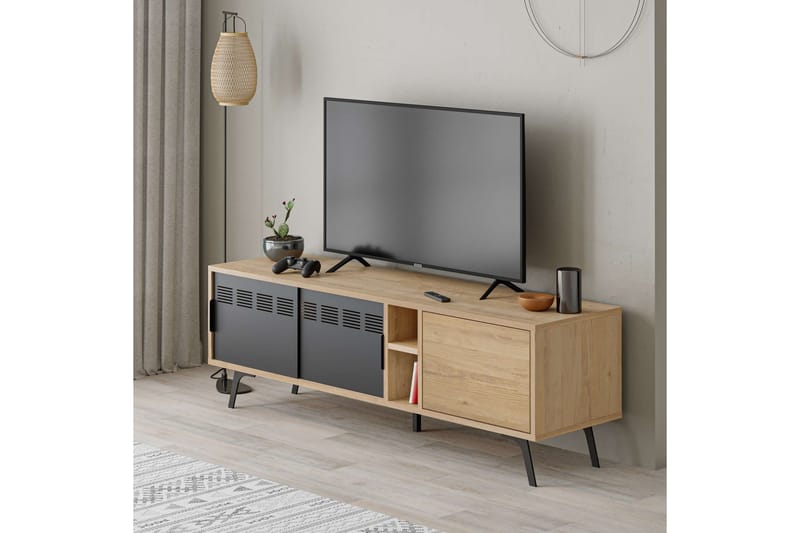 Lulia Tv-bänk 148,2 cm Brun/Ek - Möbler - Vardagsrum - Tv-möbler & mediamöbler - Tv-bänkar