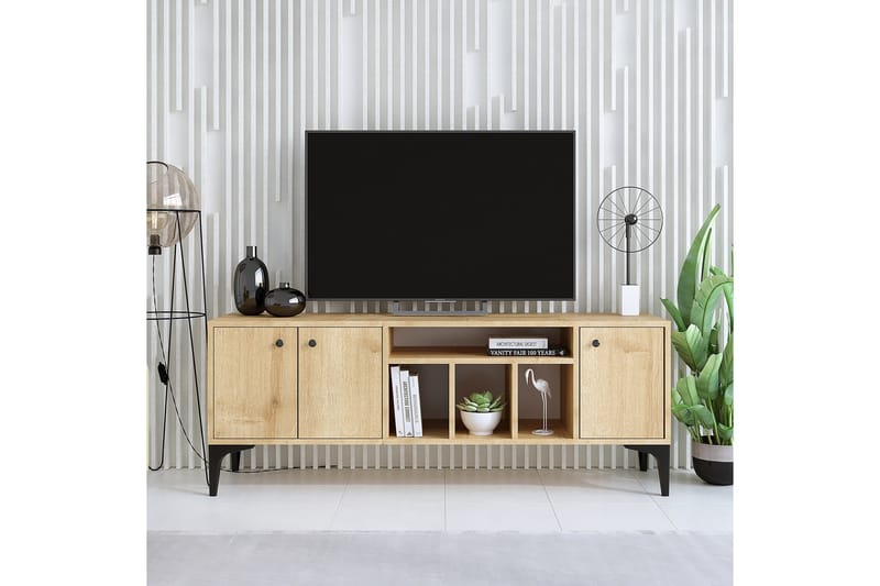 LUNA Tv-bänk 150x40 cm Brun - Möbler - Vardagsrum - Tv-möbler & mediamöbler - Tv-bänkar