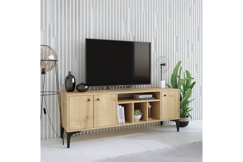 LUNA Tv-bänk 150x40 cm Brun - Möbler - Vardagsrum - Tv-möbler & mediamöbler - Tv-bänkar