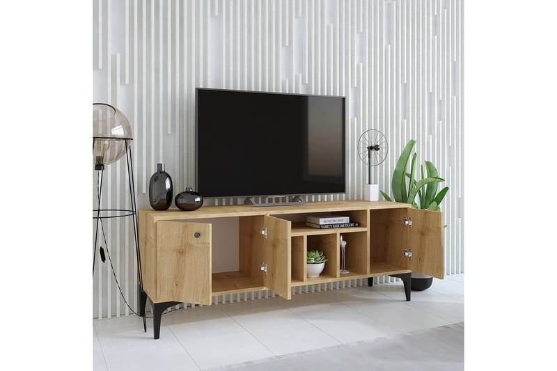 LUNA Tv-bänk 150x40 cm Brun - Möbler - Vardagsrum - Tv-möbler & mediamöbler - Tv-bänkar