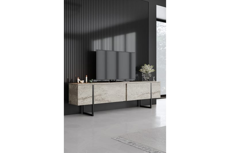 Luxe  Tv-bänk 180 cm Beige/Svart - Möbler - Vardagsrum - Tv-möbler & mediamöbler - Tv-bänkar